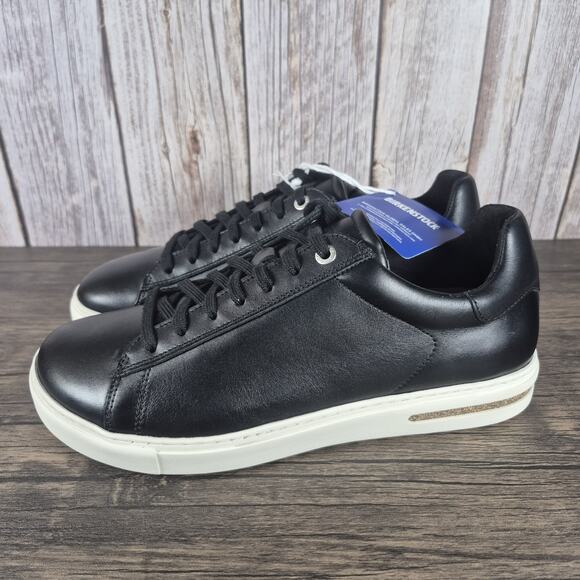 BIRKENSTOCK Bend Low Top Lace Up Sneaker Black Leather Women's Sz 10 Men's Sz 8 - Picture 1 of 9